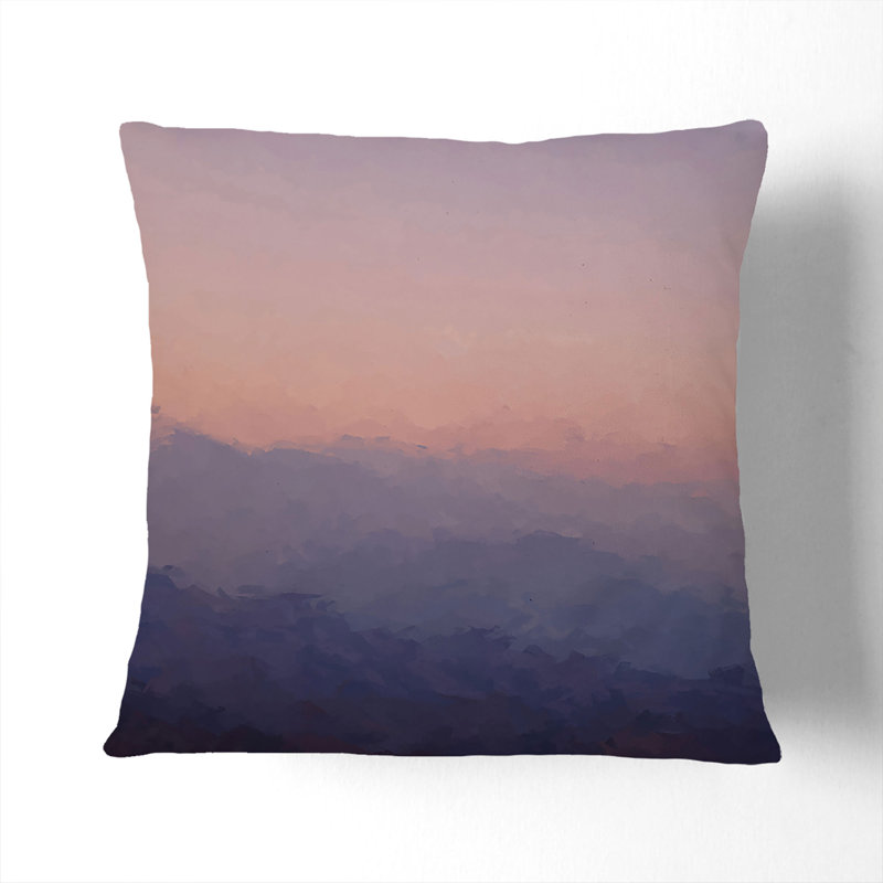 Sunset in California Cushion with Filling, 40cm H x 40cm W x 15cm D, Stone