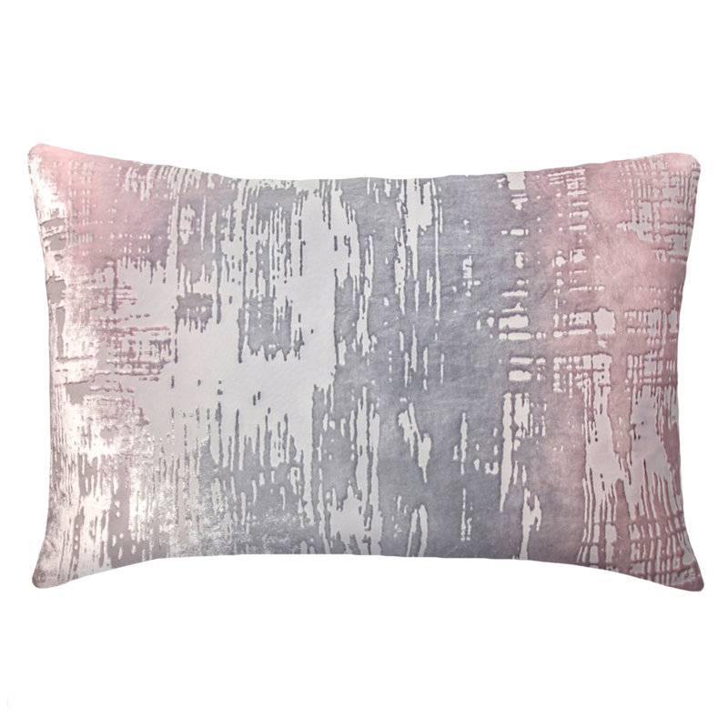 Brush Stroke Lumbar Pillow Cover & Insert, Rectangle 14"H x 20"W, Moonstone