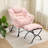 Modern Soft And Comfortable Accent Chair With Ottoman, Armrests And Side Pocket For Small Spaces-534403481