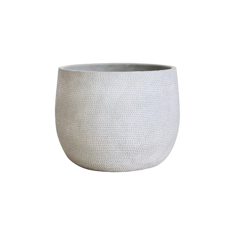 Garden Flower Pot, White 25 cm Plant Pots Indoor Outdoor Planters