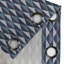 Geometric Grommet Curtain Decorative 2-Panel Window Drapes, 50"x54", Bluegrey Dark Blue White-106354324