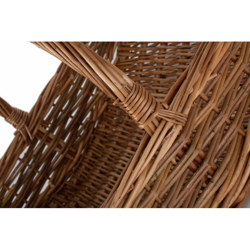 Unpeeled Garden Wicker Basket, 25cm H x 44cm W x 27cm