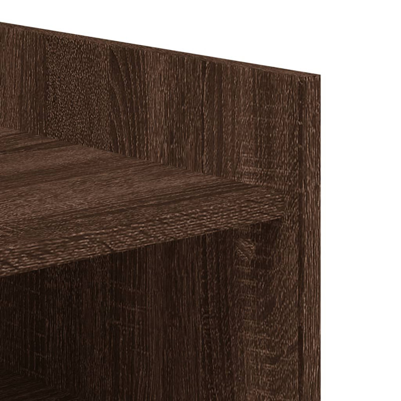 Shoe Cabinet 74.5X37.5X100 Cm Engineered Wood, Brown Oak