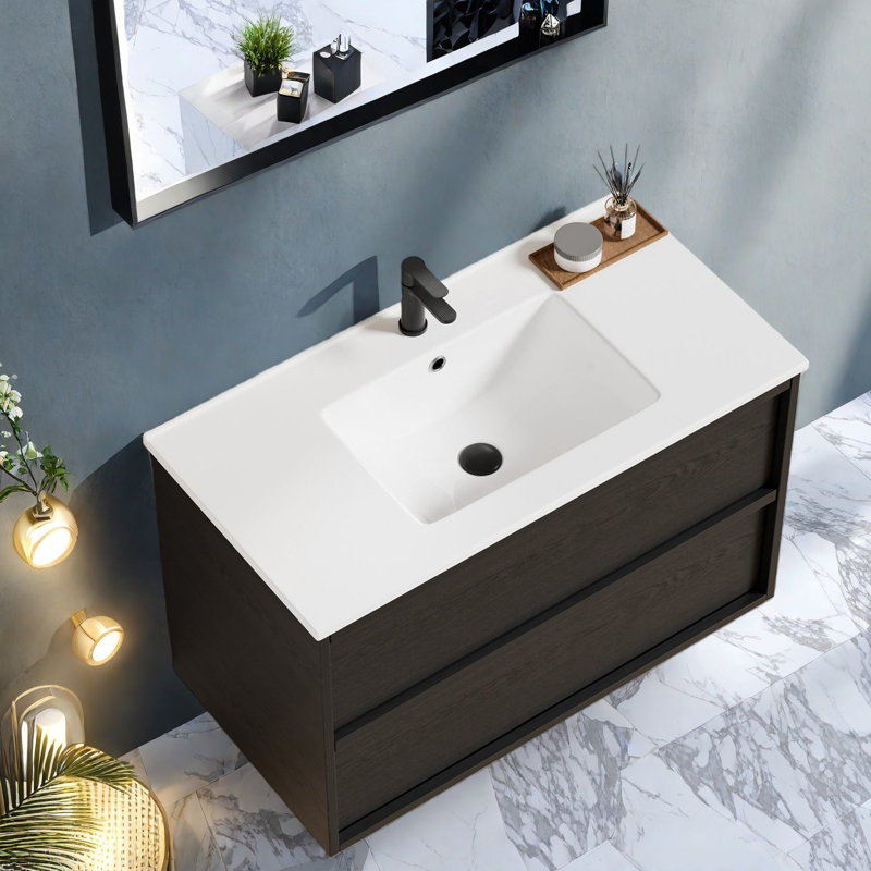 Meuble-lavabo moderne en MDF (doit inclure le meuble-lavabo et le lavabo)