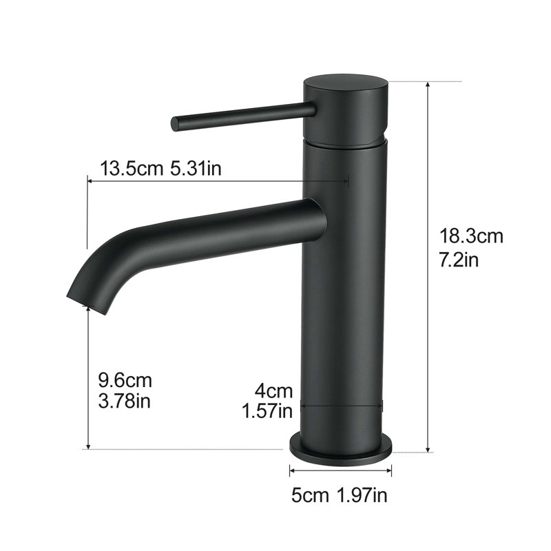Black Bathroom Faucet Black Faucet For Bathroom Sink, Single Hole Bathroom Faucet Modern Single Handle Vanity Basin Faucet
