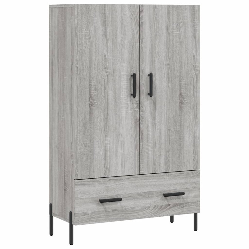 115cm H x 70cm W Standard Bookcase, Grey/Sonoma