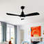 Ventilateur de plafond d'intérieur de 52 pouces avec lumières DEL, ventilateur de plafond en bois massif avec télécommande pour chambre à coucher, salon, appartement