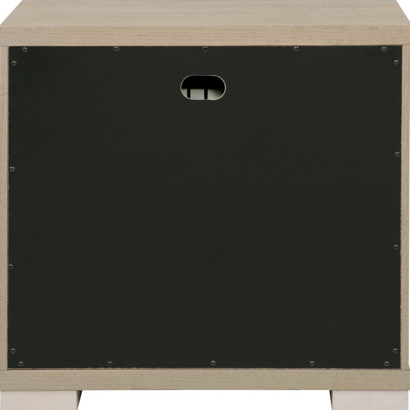 Table de chevet de chambre à coucher avec 2 tiroirs spacieux, finition, poignées en nickel brossé et système de cordon intégré 2 chevets de style contemporain, couleur, plateau doublé de feutre de gestion