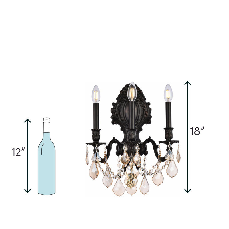 Aadyn Wall Sconce, Crystal (Clear) / Royal Cut, French Gold