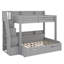 Twin Over Full Bunk Bed Featuring Storage Staircase, Pull-Out Bed, Storage Units, LED & USB Ports-67551735