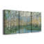 Birch River Reflections - Ensemble de 3 peintures sur toile tendue-1900310260