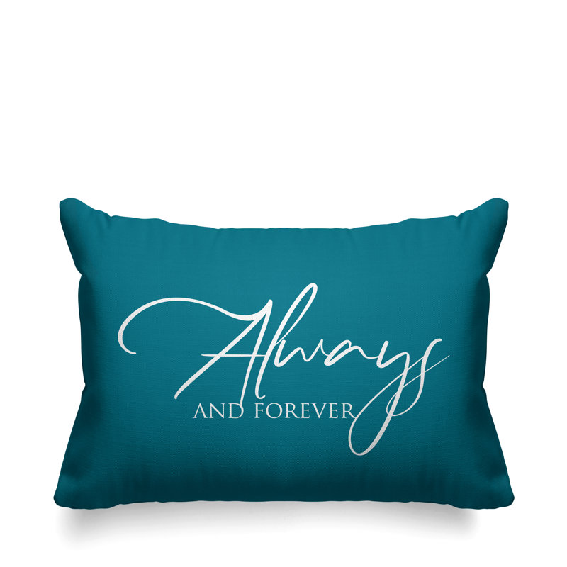 Housse et insert de coussin rectangulaire extérieur Aspire Always and Forever, Turquoise