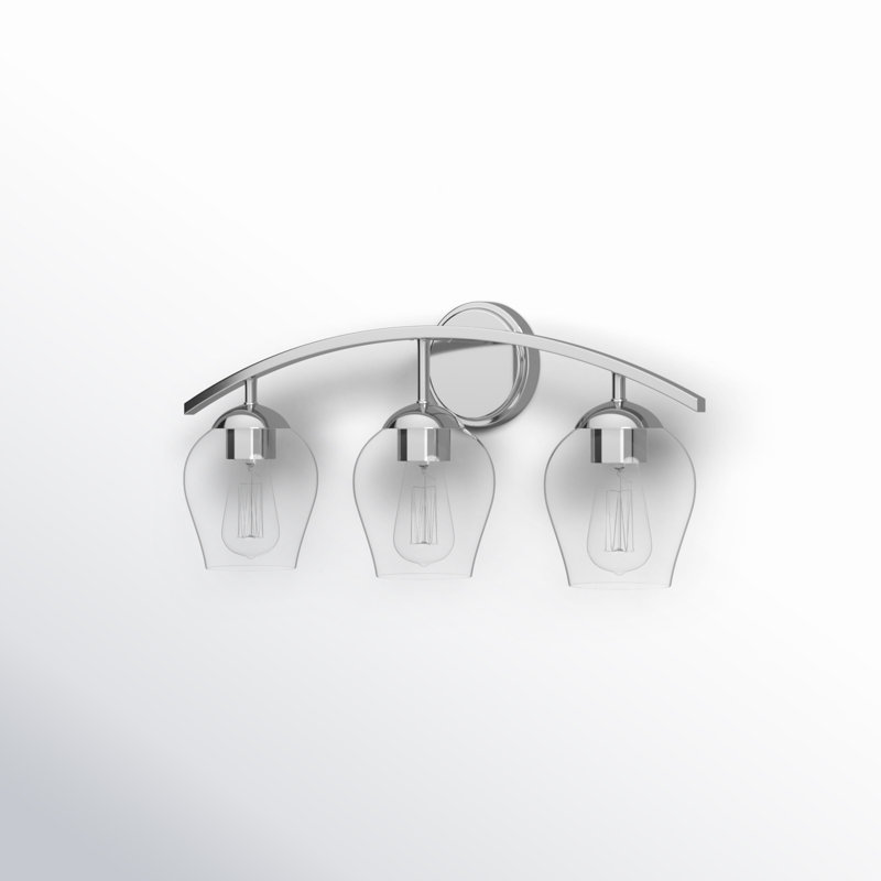 Layfield 3-Light Dimmable Vanity Light in Chrome, Chrome