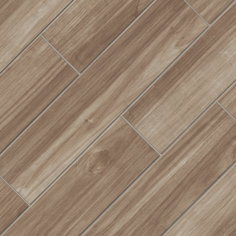 MSI Havenwood 8 in. x 36 in. Matte Porcelain Wood Look Floor and Wall Tile, Saddle