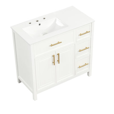 36" Bathroom Vanity With Sink Top