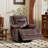 37.8" W Top Grain Genuine Leather Super Soft And Oversize Power Lift Assist Recliner with Massage-502847157