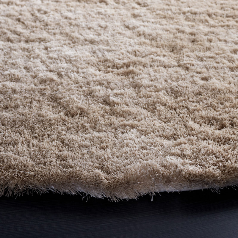 Jewell Handmade Tufted Dark Beige Area Rug, Rectangle 6' x 9'
