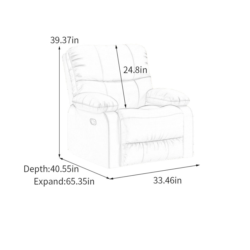 Fauteuil inclinable luxueux avec angles réglables Luxe, Gris