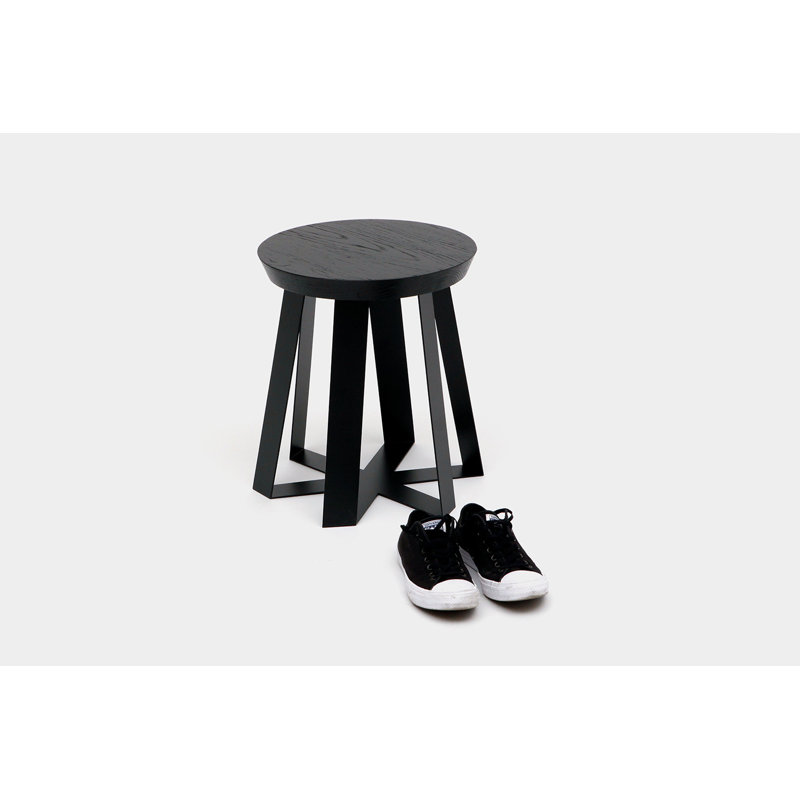 ARS Solid Wood Pedestal End Table