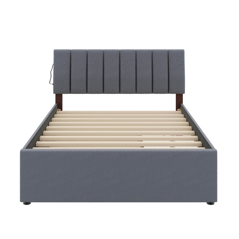 Dotta Upholstered Platform Bed, Full/Double, Gray