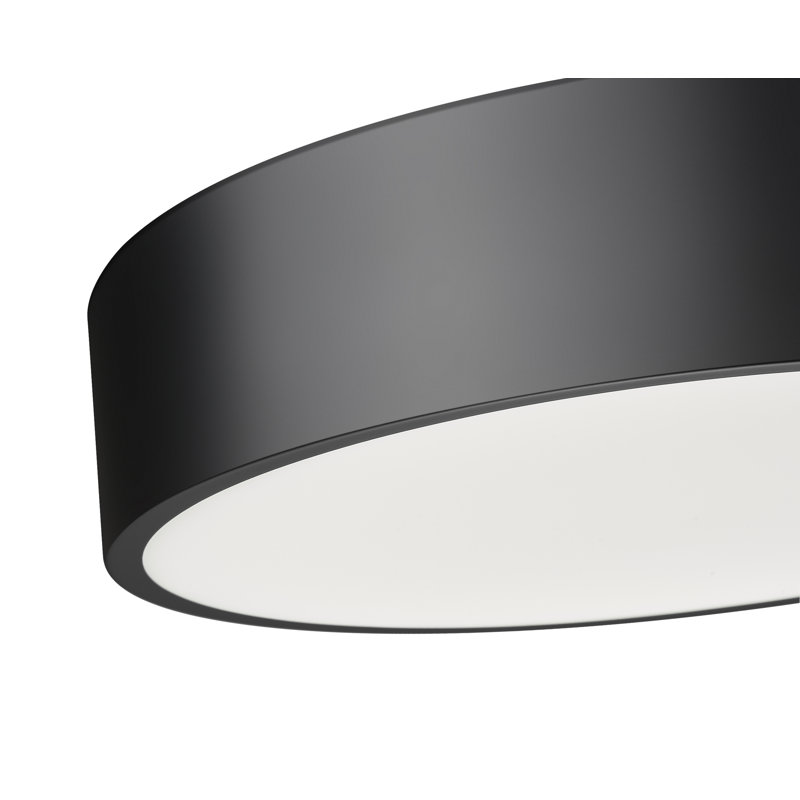 Silvio 20 inch 1 Light Flush Mount, Matte Black