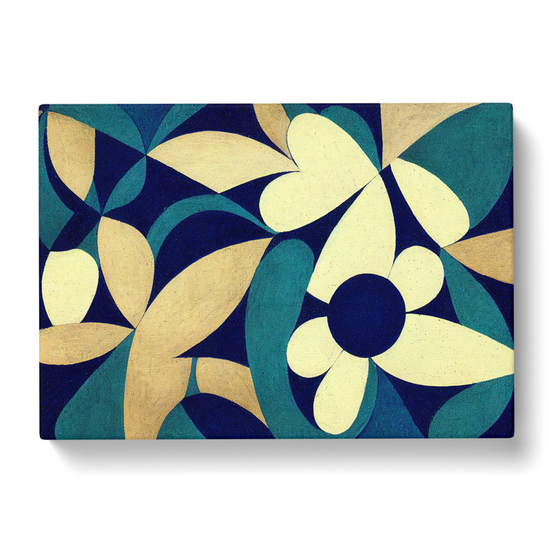 Bluebell Flower Abstract Art - Wrapped Canvas, 40cm H x 60cm W x 3cm D