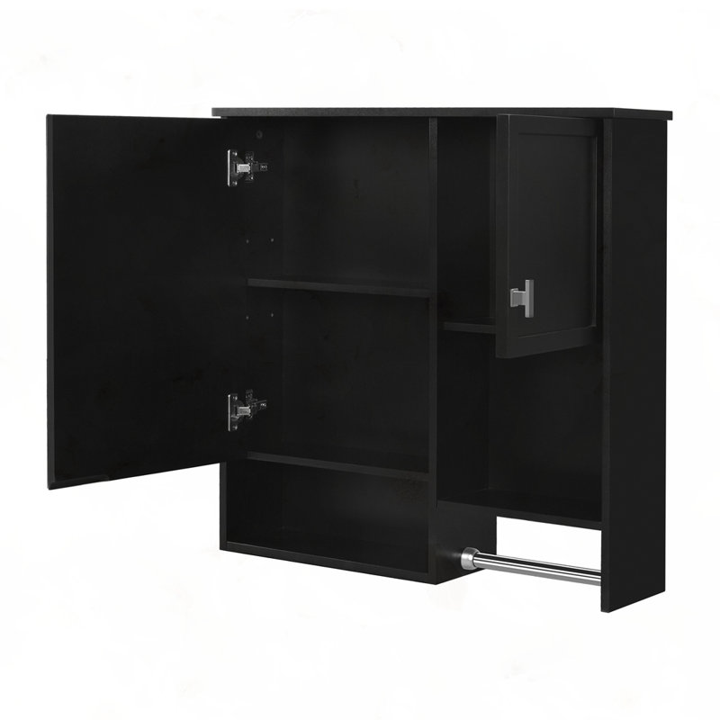 Wall Mounted Bathroom Medicine Cabinet, Black