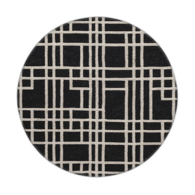 Tapis gris intérieur et extérieur Trellis