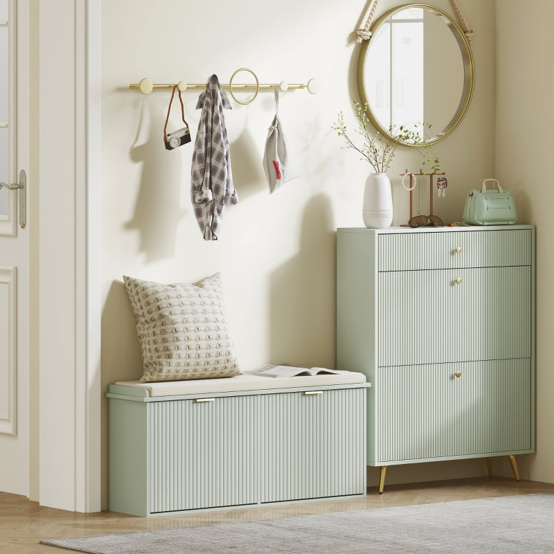 10 Pair Shoe Storage Bench
