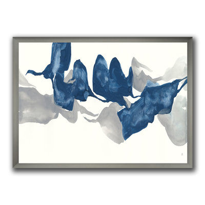 " Gouache Sapphire On Gray "