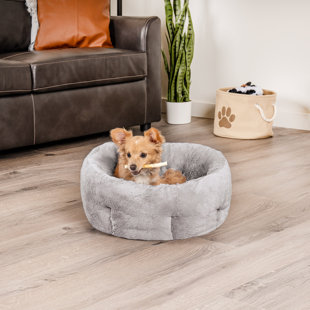 Dog Heaven™ Cloud Rug - Faux Fur Relaxing Dog Bed - White / Small (37