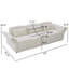 Canapé vintage Cloud Couch à assise profonde avec coussins lombaires
