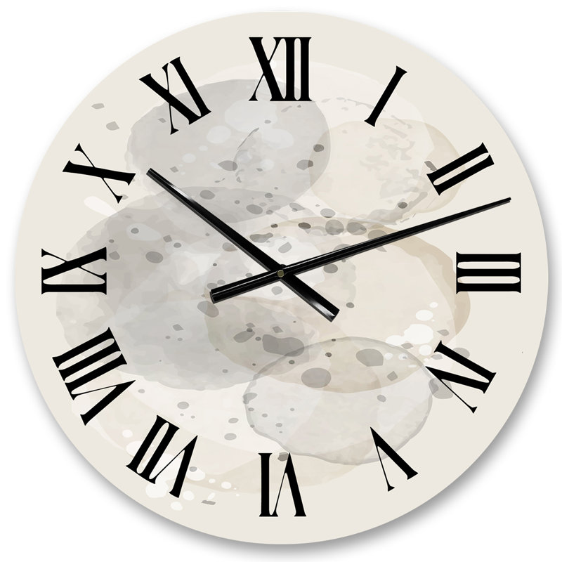 Horloge murale abstraite à composition géométrique minimaliste V, Petit