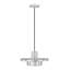 Luminaire suspendu nickel brossé 1 lumière Ludo-123223116