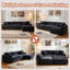Canapé modulaire 105 po, canapé désossé, canapé compressé, amovible et lavable, housse de canapé remplaçable, tissu d'ameublement texturé tissé moderne, conception convertible en forme de L pour le salon-1059488306-1059488304