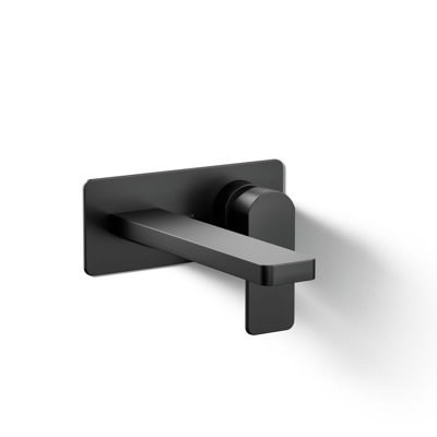 Parallel Wall-Mount Single-Handle Bathroom Sink Faucet