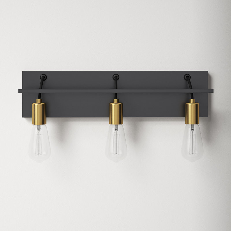 Alar Lonnie 3-Light Dimmable Bath Bar, No Bulb
