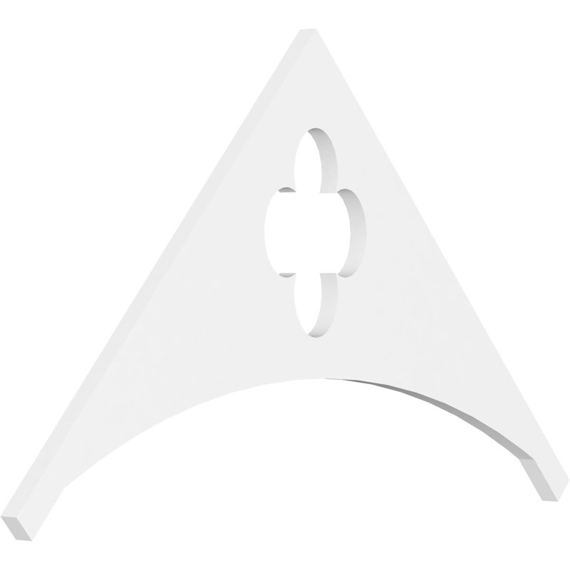 Turner Signature Urethane Gable Pediment, Primed Tan, 21" H x 36" W x 1" D, 14/12