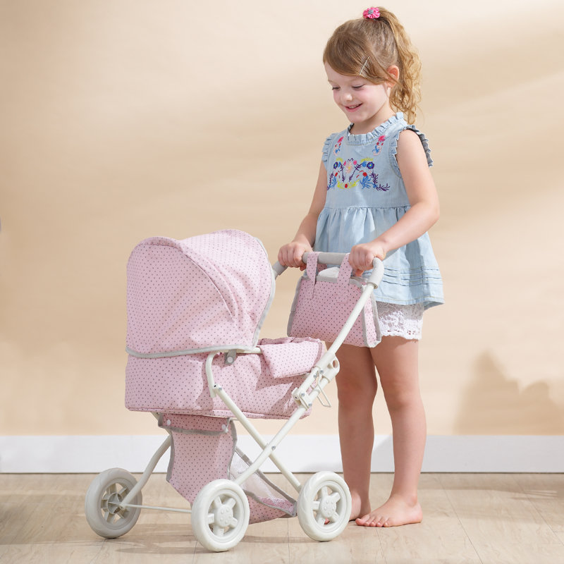 Olivia Polka Dots Princess Baby Doll Deluxe Stroller