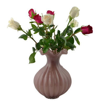 Vase en verre 11 pouces - Vase décoratif fabriqué à la main