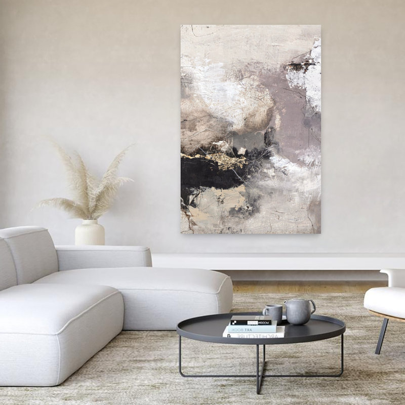 Art contemporain abstrait pur, H 60 po x l 40 po