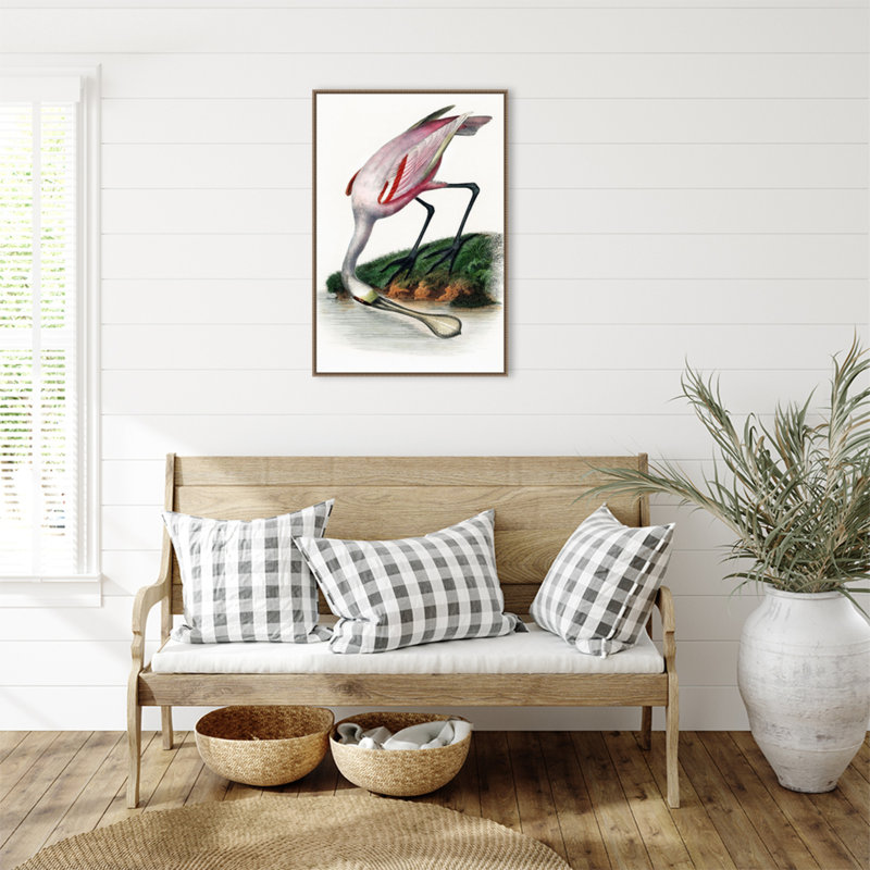 «Spoonbill Crane», reproduction encadrée sur toile par Incado, H 33 po x l 23 po x P 2 po
