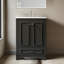 Meuble-lavabo moderne 24 po avec lavabo en céramique, portes à fermeture douce-114292560