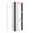 Recife Vertical Three-Tier Modern Shadow Box Cube Display Wall Shelf - White/Black-2012682763