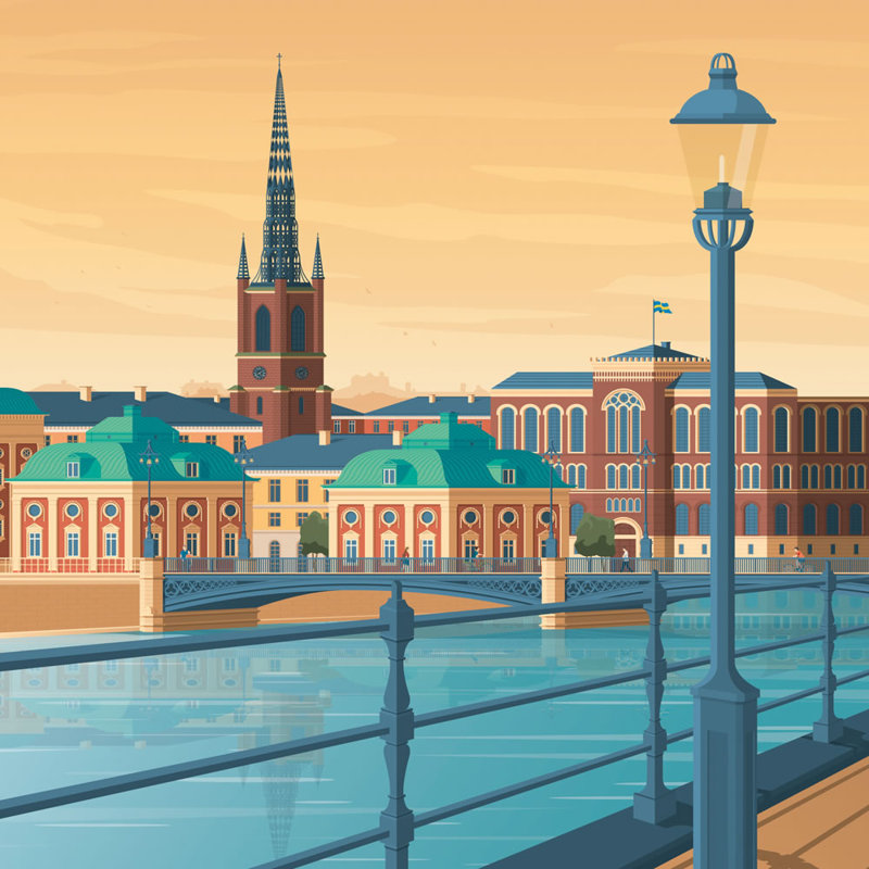 Bayonne by Olahoop - No Frame Print, 70cm H x 50cm W