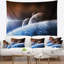 Tapisserie abstraite espace planète paysage-28482802