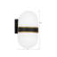 Applique murale d'extérieur noire à 2 ampoules Marie-29649854-29649855