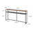  Yamazaki Home Tower Long Console Table For Entryway Or Hallways, Narrow Behind Sofa Table With Wooden Top And Metal Shelf - Shelf, 26" - Steel-99182031