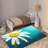 Floral Elegance Non-Woven Soft Printed Rug with Bold Red and Cream Blossom Design for Home Decoration-126075467