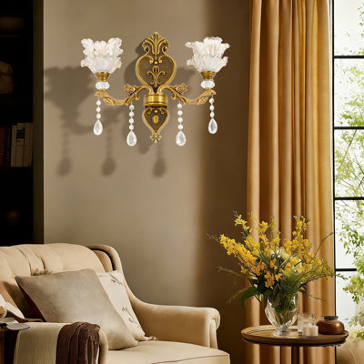 Vintage Wall Lamp, Wall Sconce, Vintage Wall Lamp with 2 Lampshades